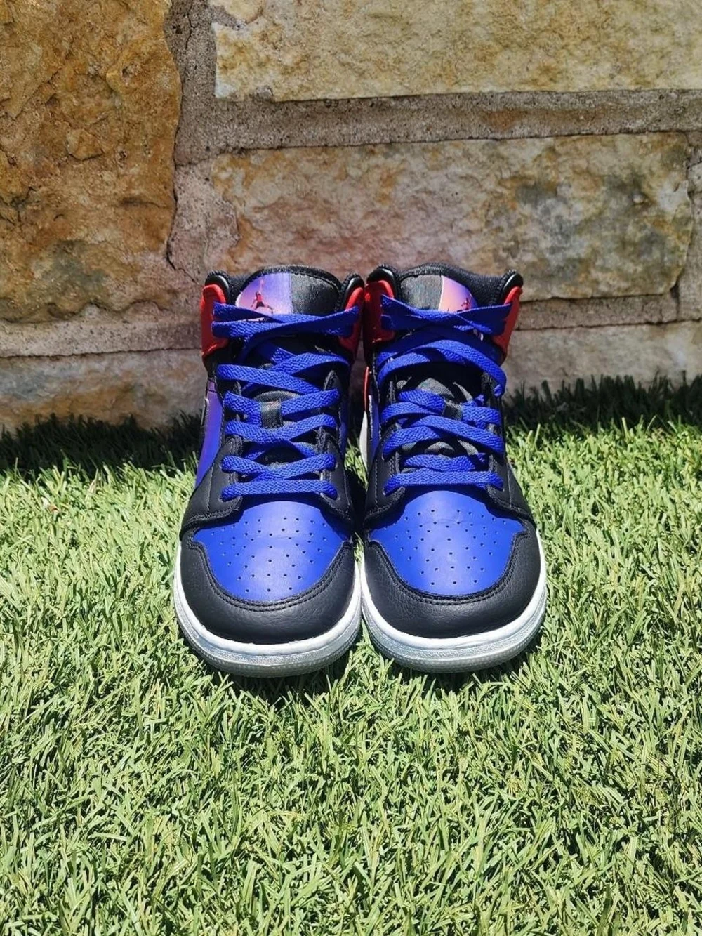 Jordan Air Jordan 1 Mid GS - Purple, Black, Red